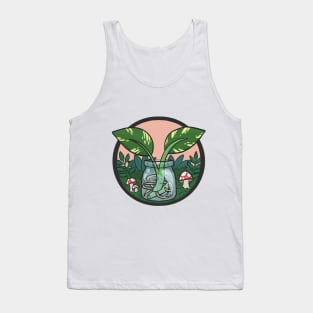 Moss mushroom devils ivy plant jar Tank Top